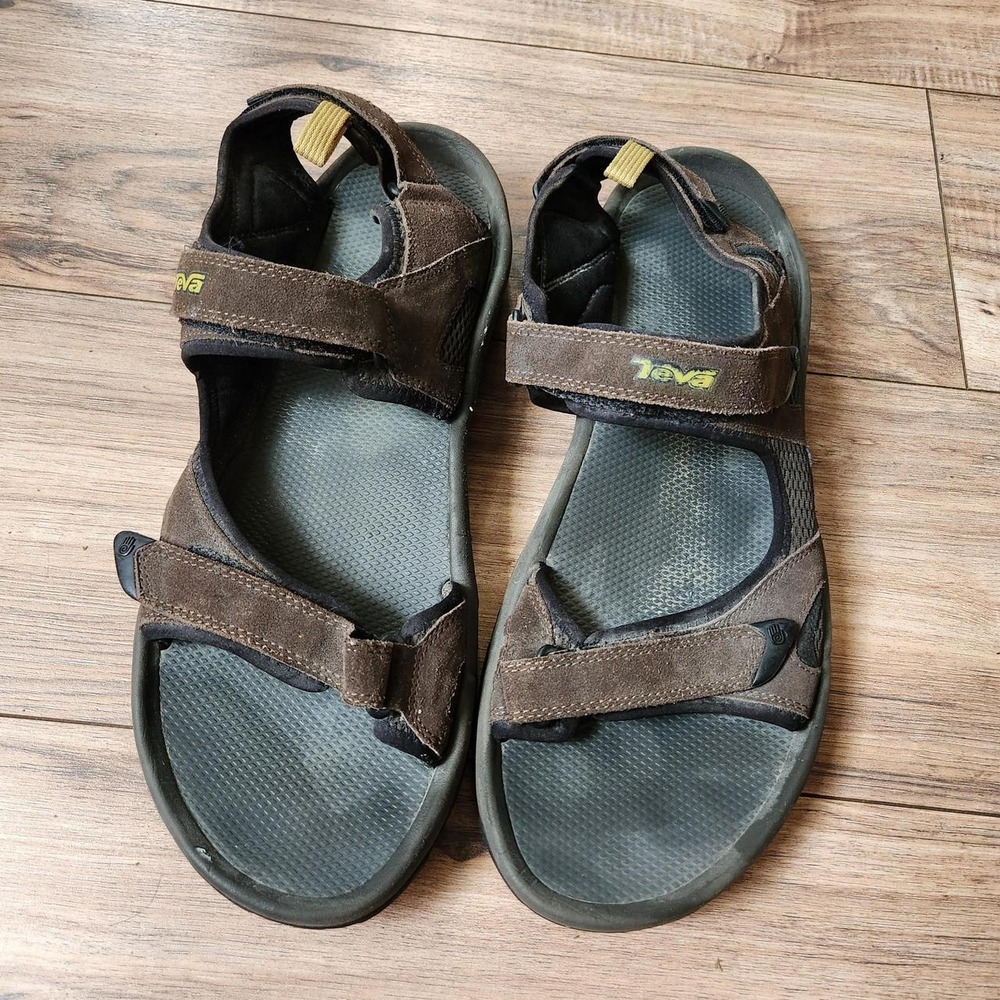 Teva Katavi 4144 Men's Brown Suede Leather Hiking Sport Sandals – Size 15